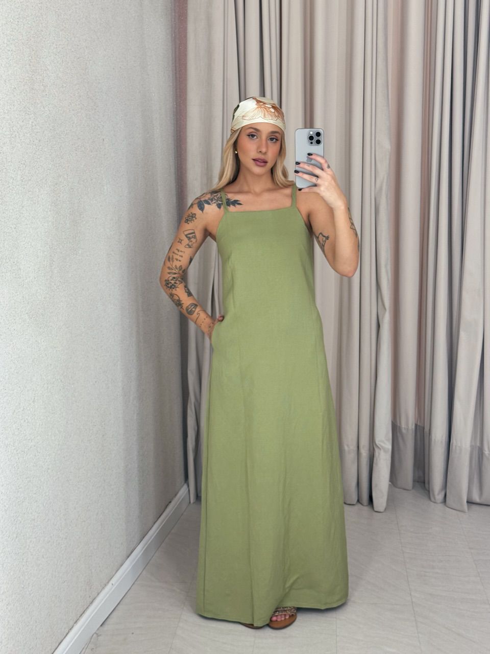 VESTIDO MAURA ALÇA PISTACHE