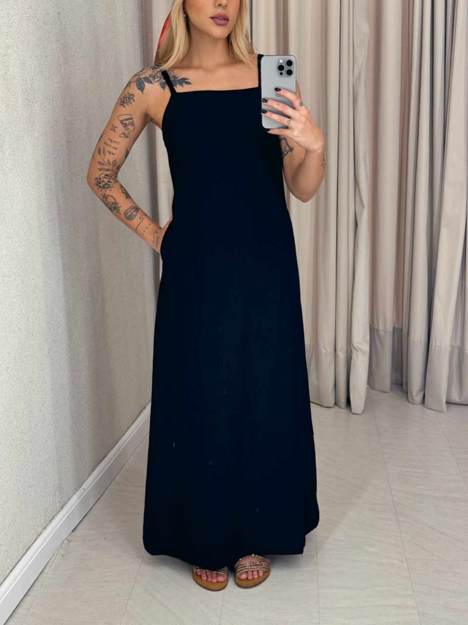 VESTIDO MAURA ALÇA PRETO