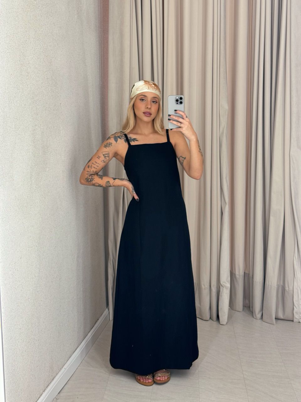 VESTIDO MAURA ALÇA PRETO - 0061190032 - CAROLLA FERRARO