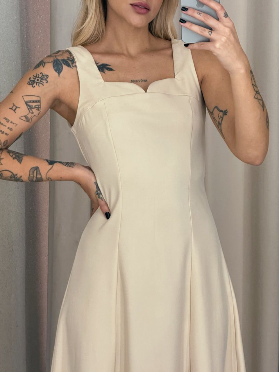 VESTIDO RAQUEL MIDI AREIA