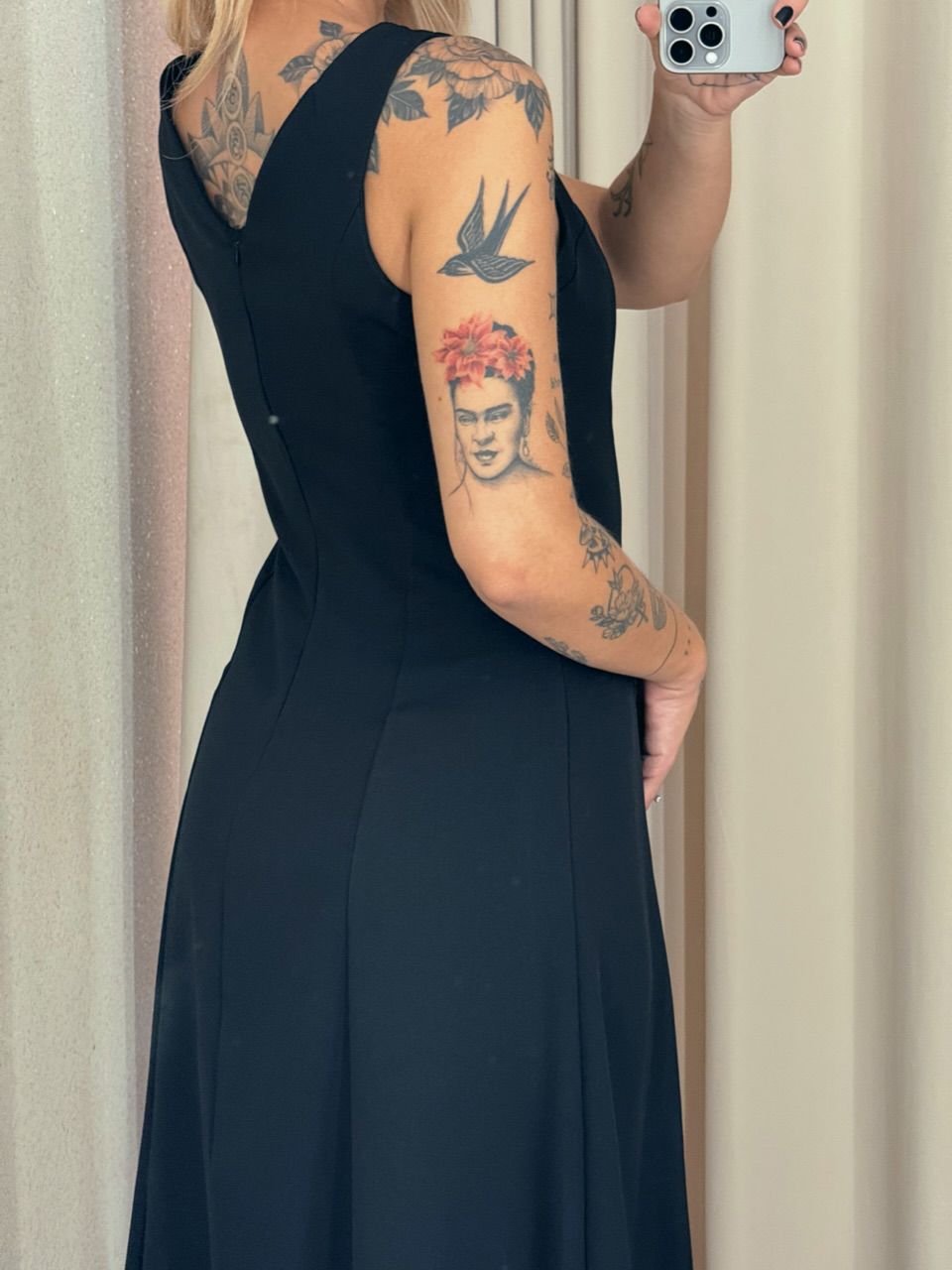 VESTIDO RAQUEL MIDI PRETO