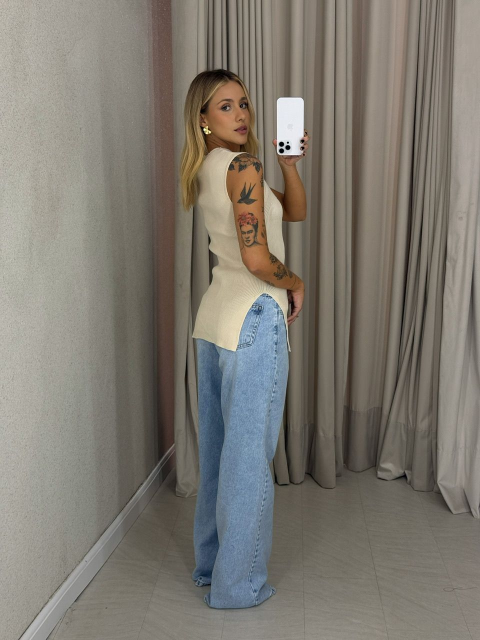 BLUSA MIRA Tricot Areia