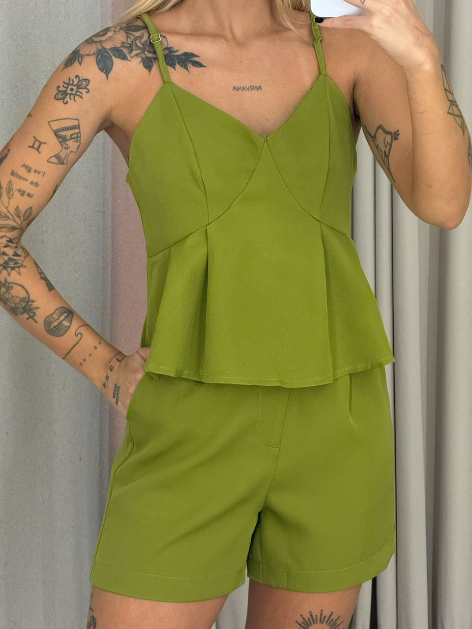 CONJUNTO VANESSA Short Verde Oliva