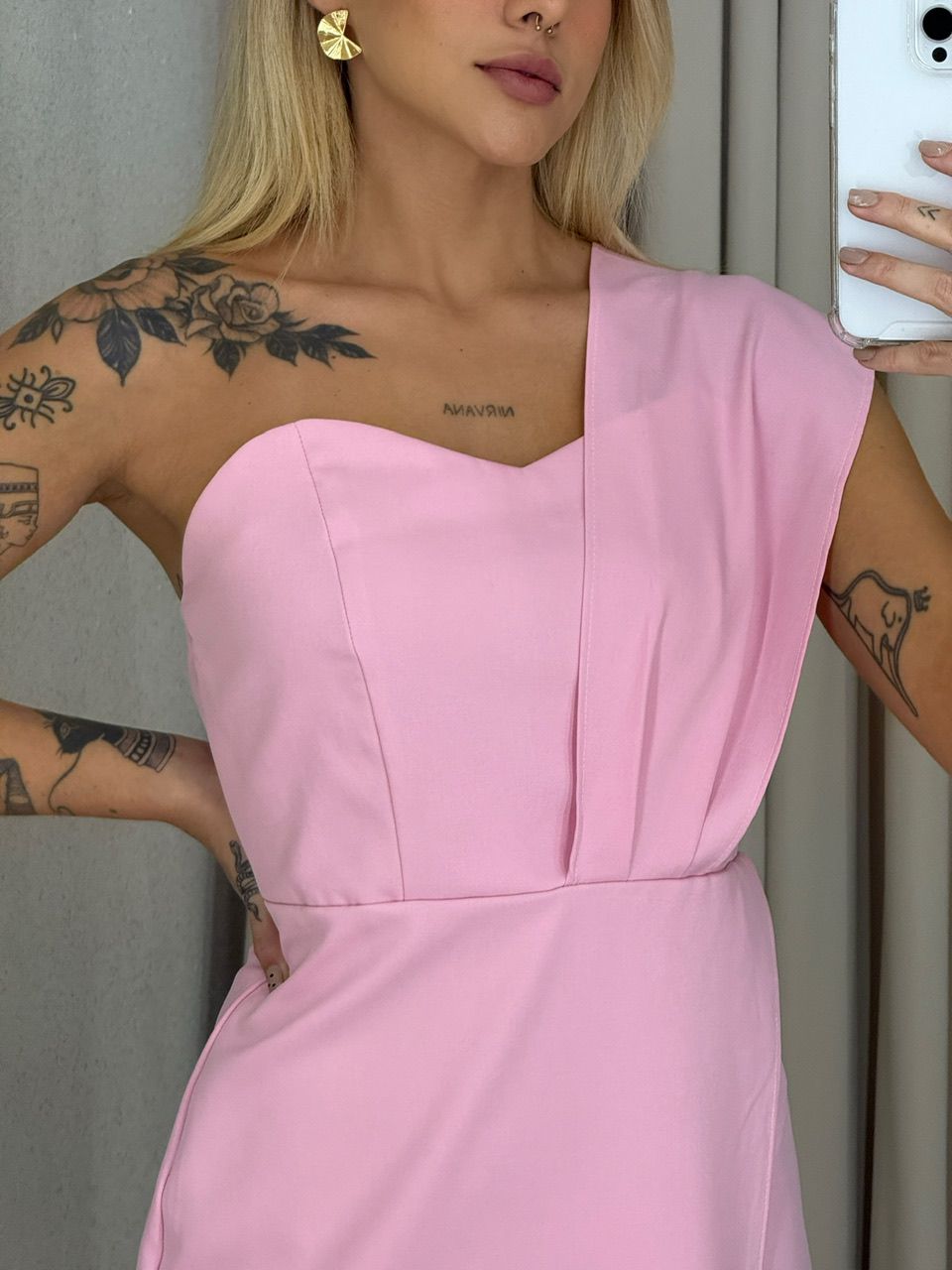VESTIDO MICHELE NULA MANGA BABY PINK