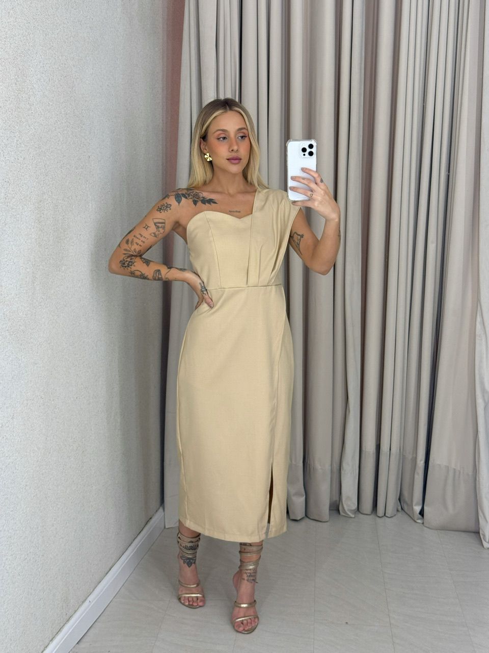 VESTIDO MICHELE NULA MANGA Nude