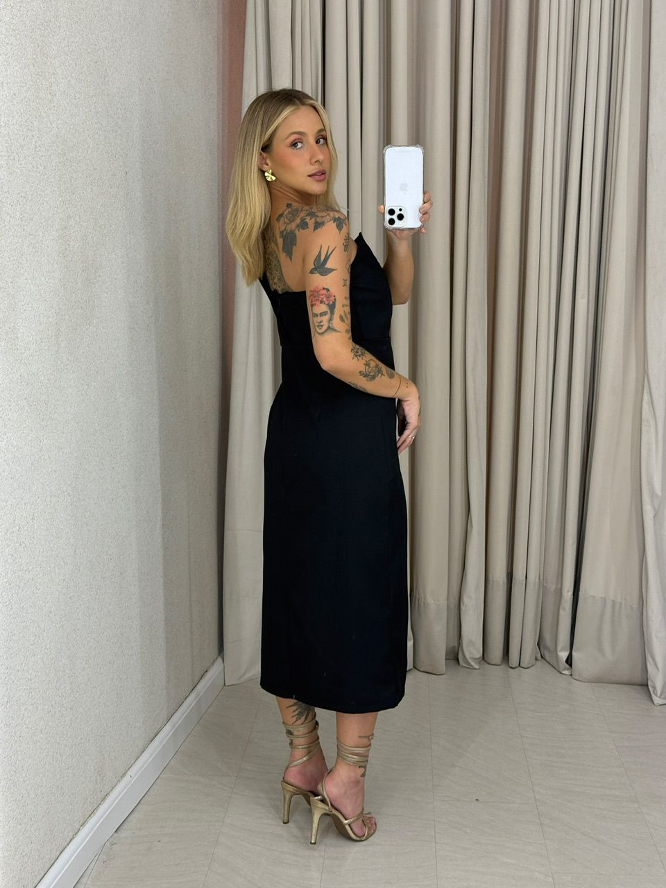 VESTIDO MICHELE NULA MANGA preto