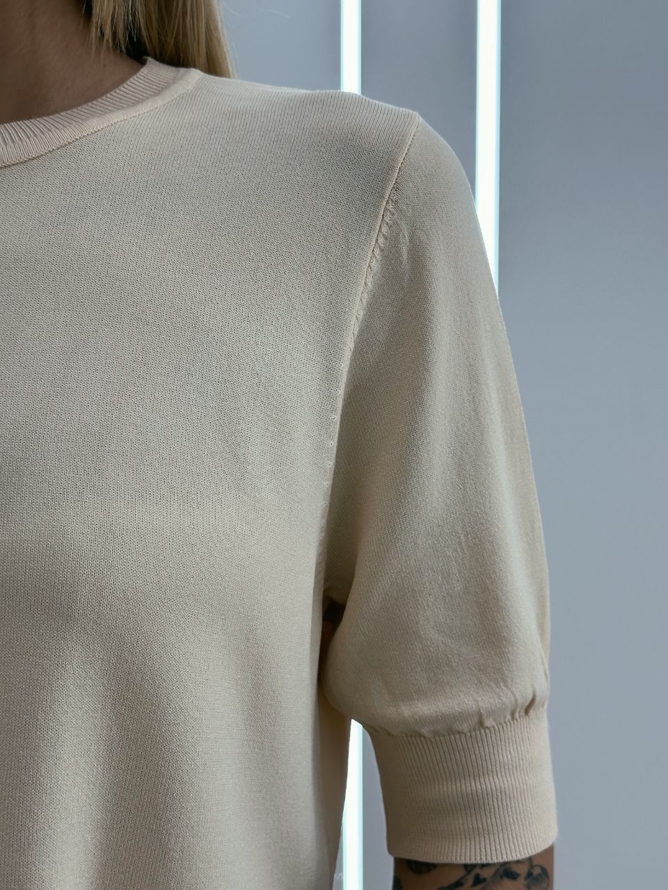 BLUSA MANU TRICOT BASIC CREME