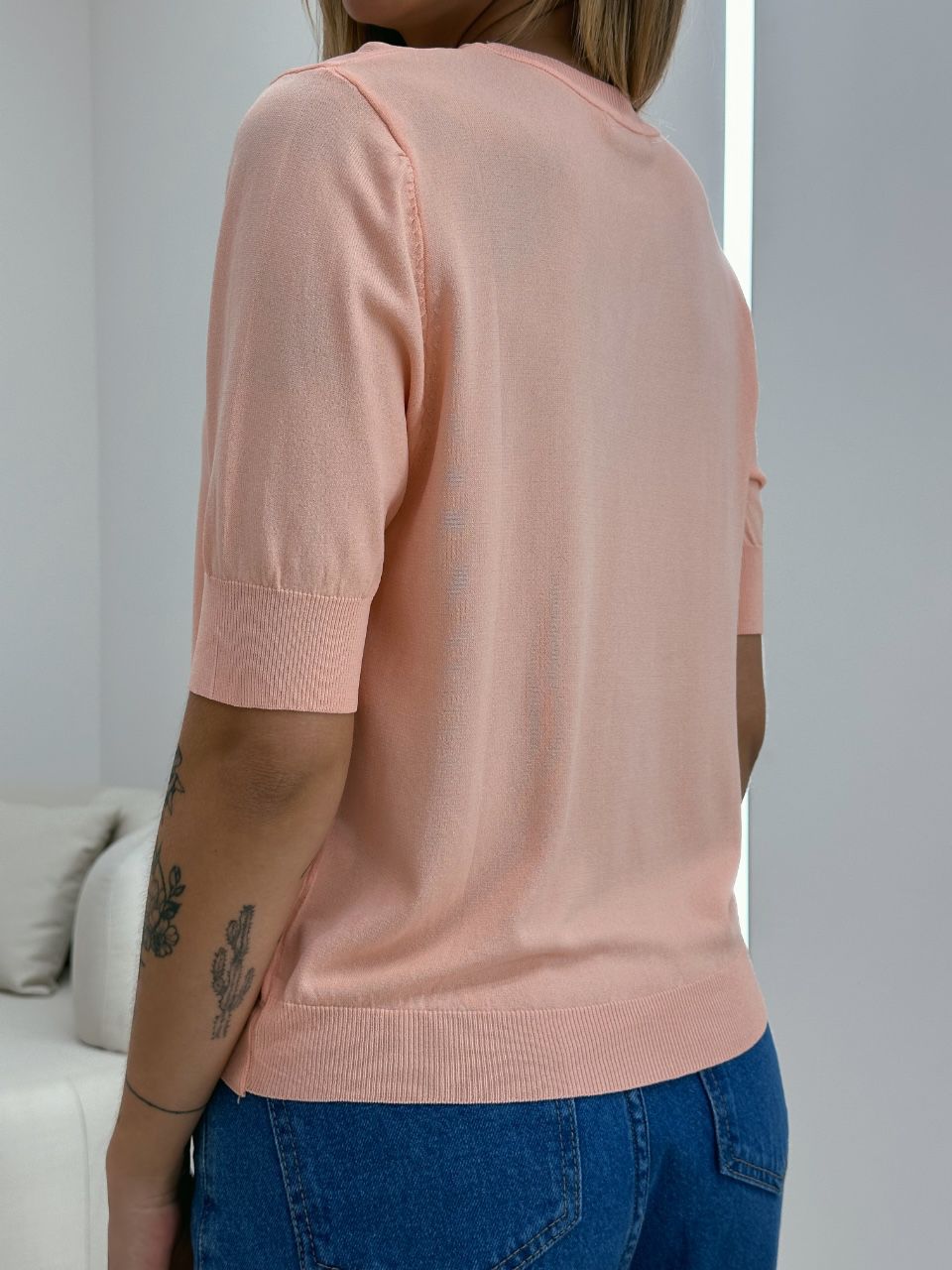 BLUSA MANU TRICOT BASIC ROSÊ