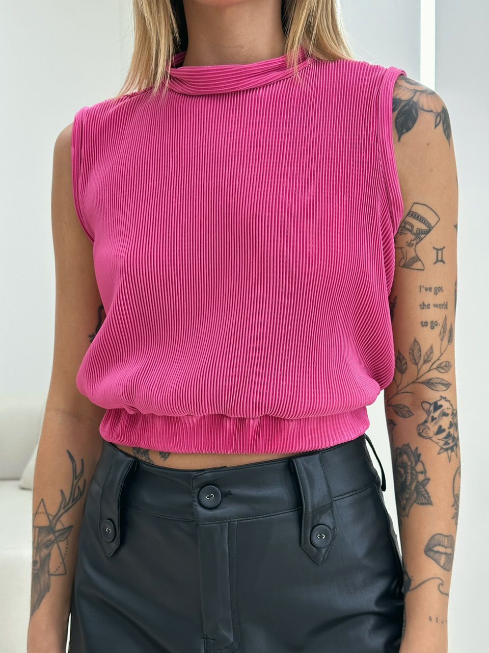 BLUSA RAFA PLISSADA PINK