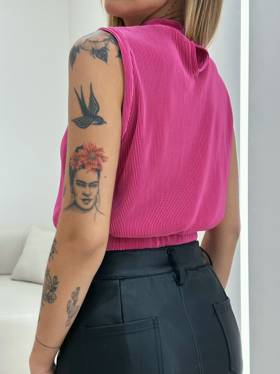BLUSA RAFA PLISSADA PINK