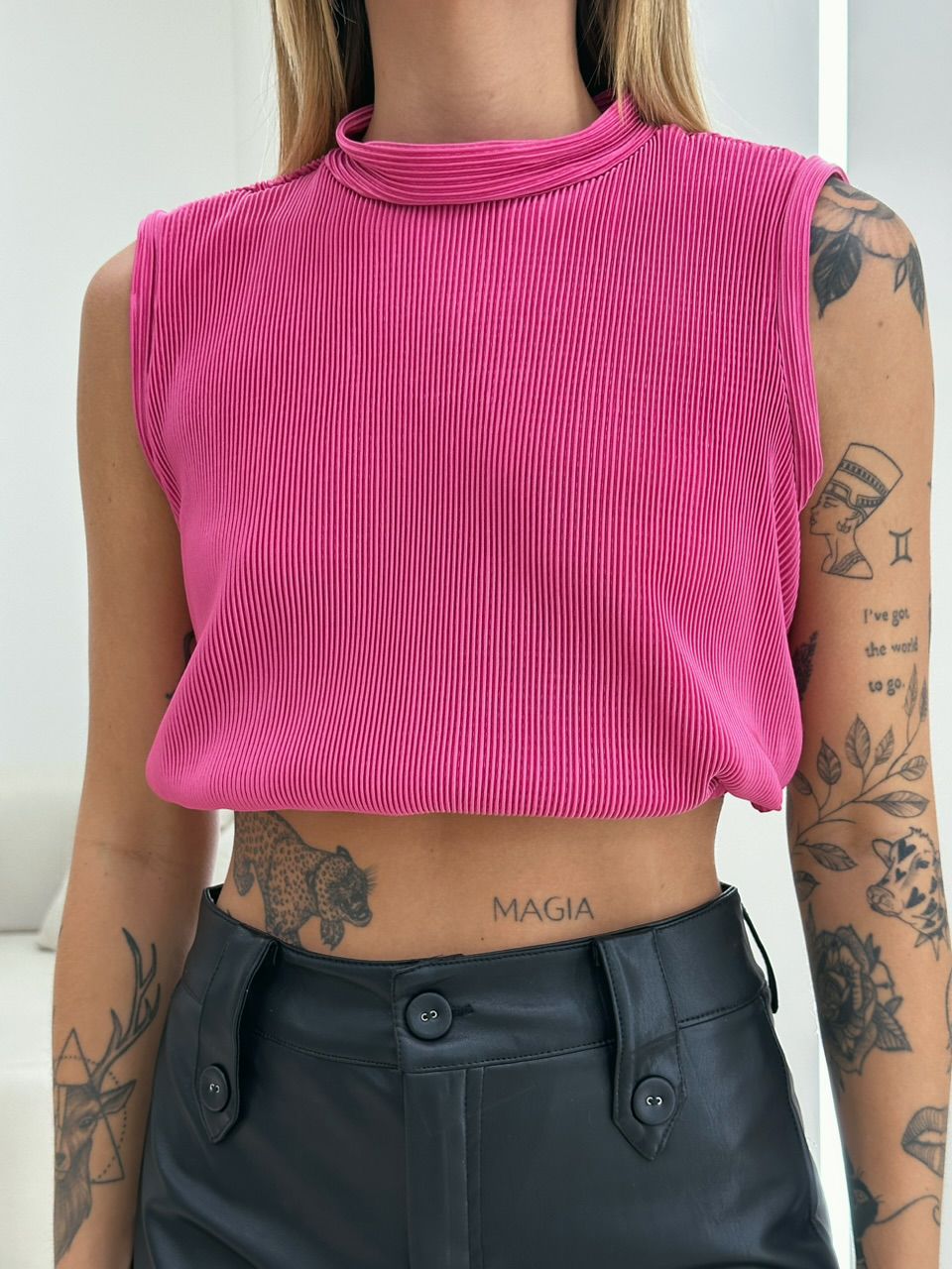BLUSA RAFA PLISSADA PINK