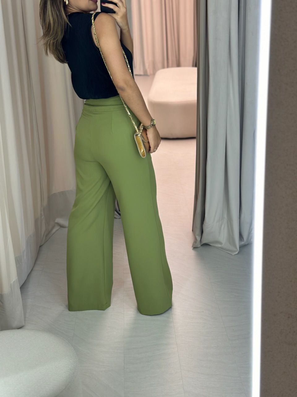 CALÇA LETÍCIA PANTALONA PISTACHE