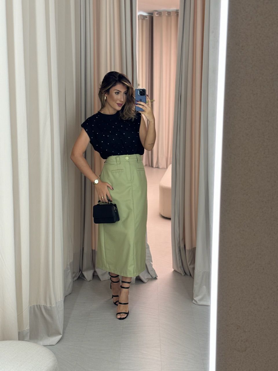 SAIA KARINA MIDI PISTACHE
