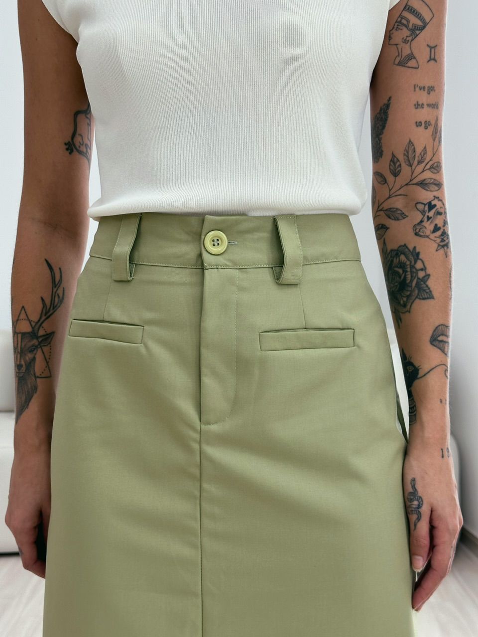SAIA KARINA MIDI PISTACHE