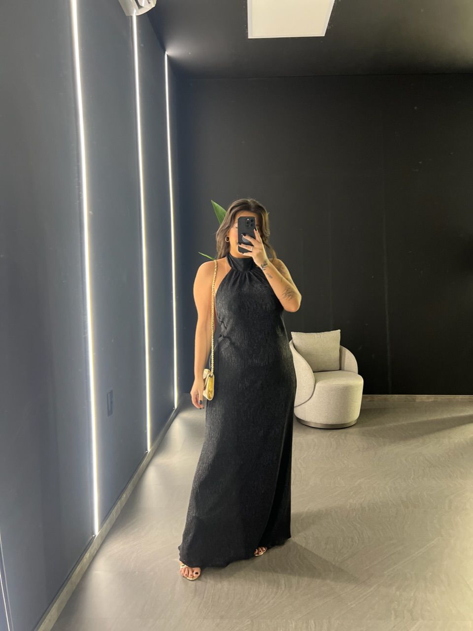 VESTIDO GLAM CF FRENTE ÚNICA PRETO
