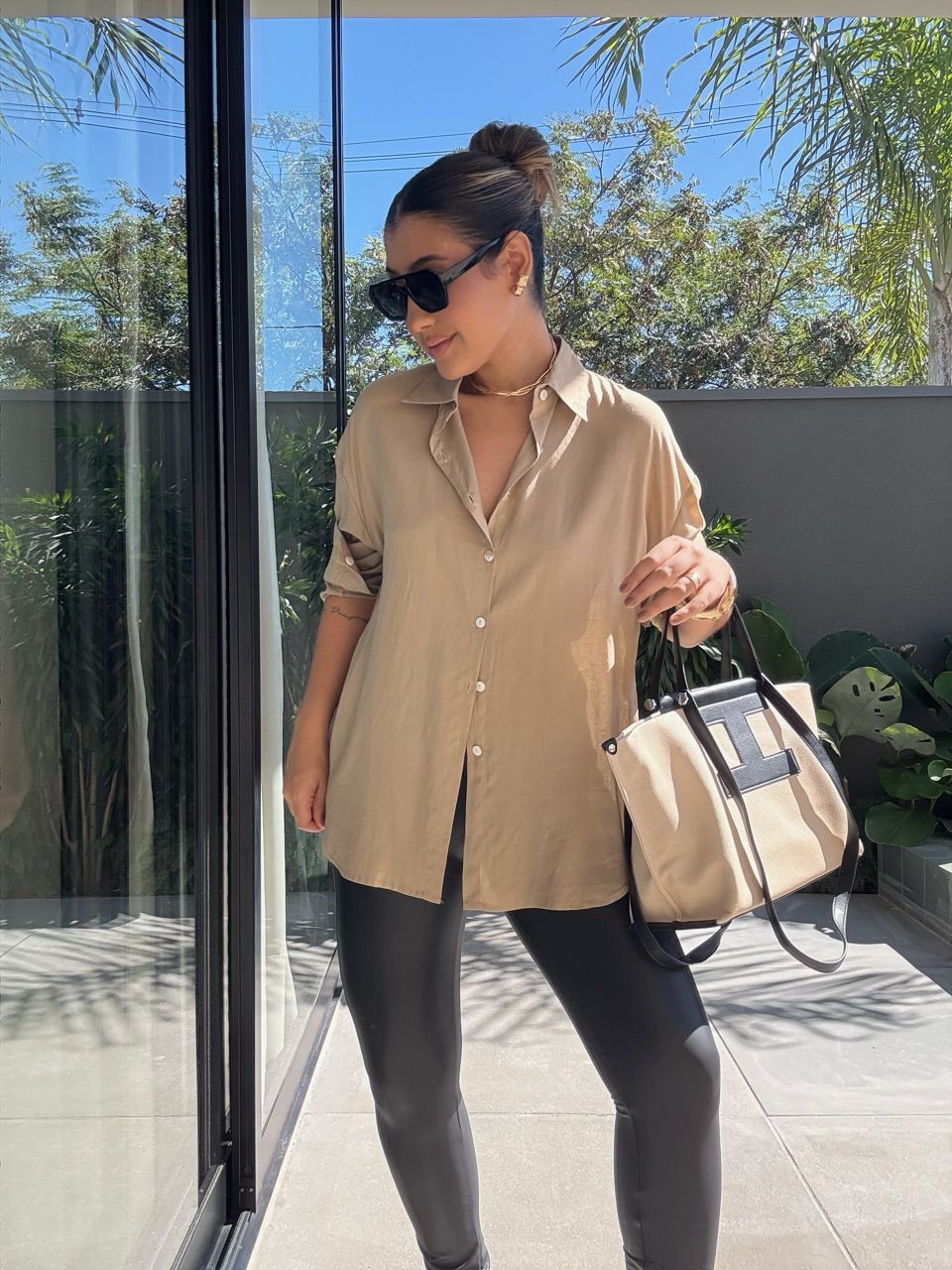 CAMISA ANDREIA LISA NUDE - 0065720049 - CAROLLA FERRARO
