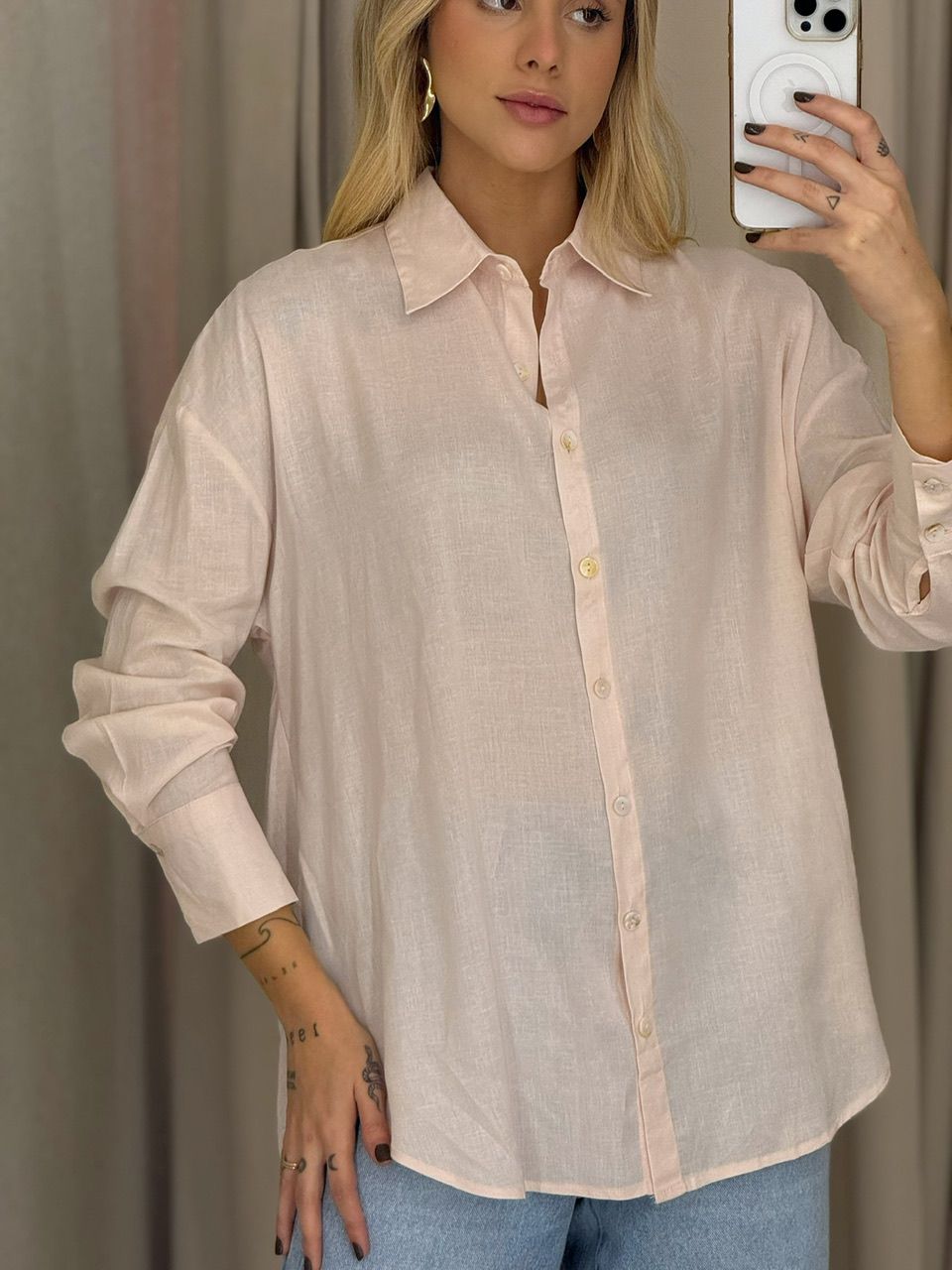 CAMISA ANDREIA LISA BABY PINK