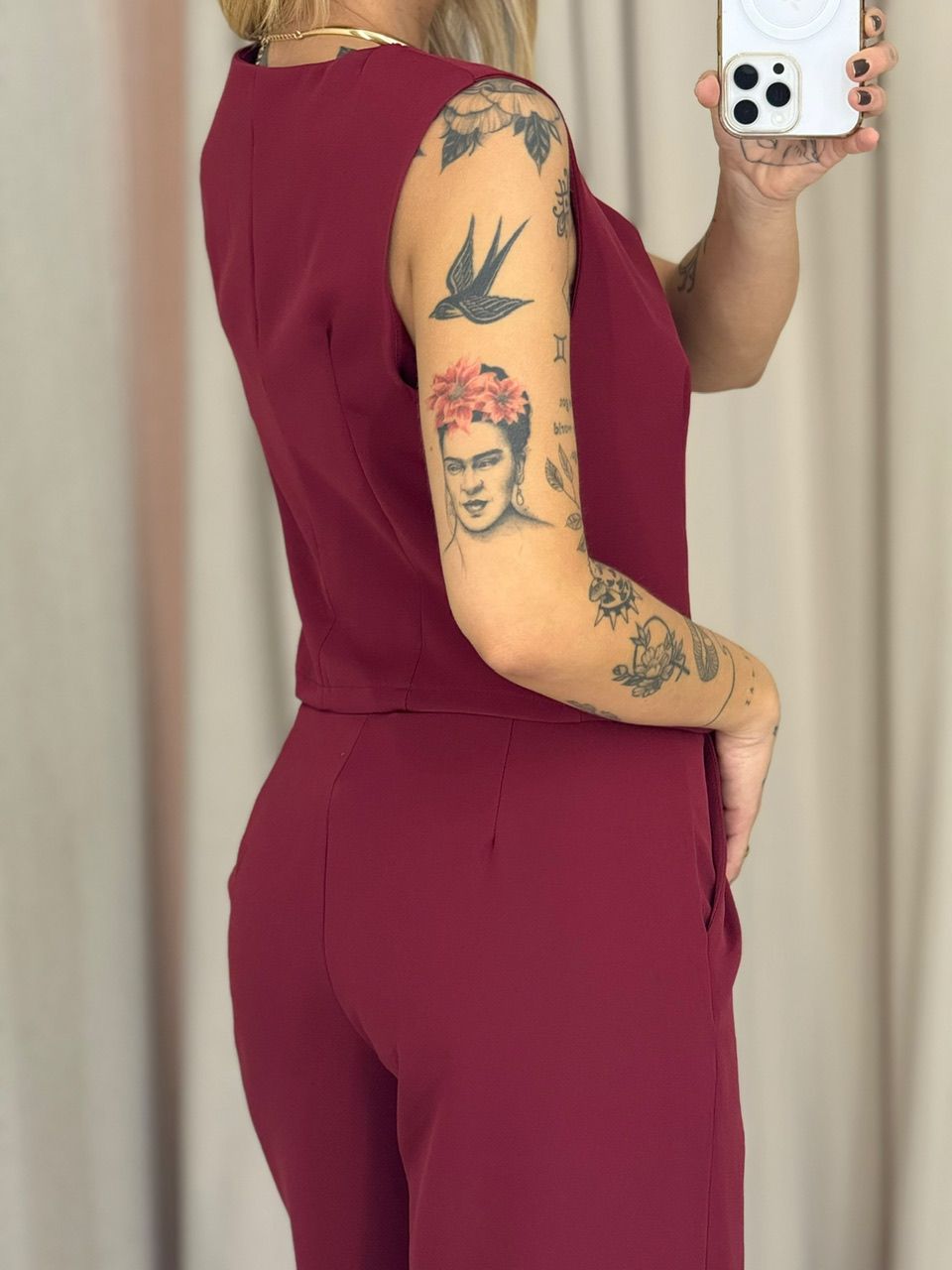 CONJUNTO VIRGÍNIA CALÇA CHERRY RED
