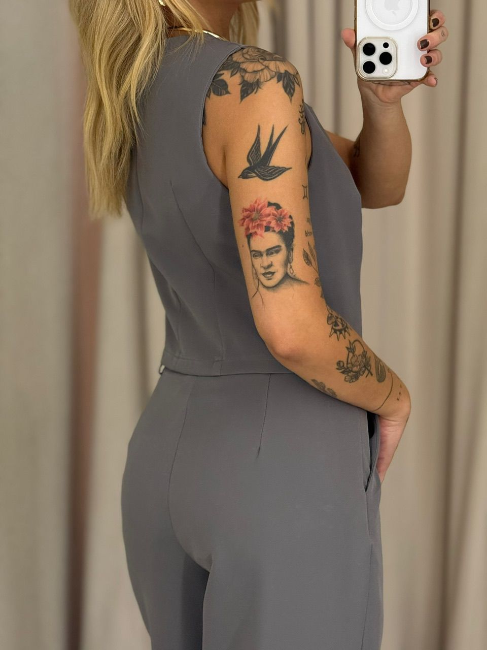 CONJUNTO VIRGÍNIA CALÇA CINZA ESCURO