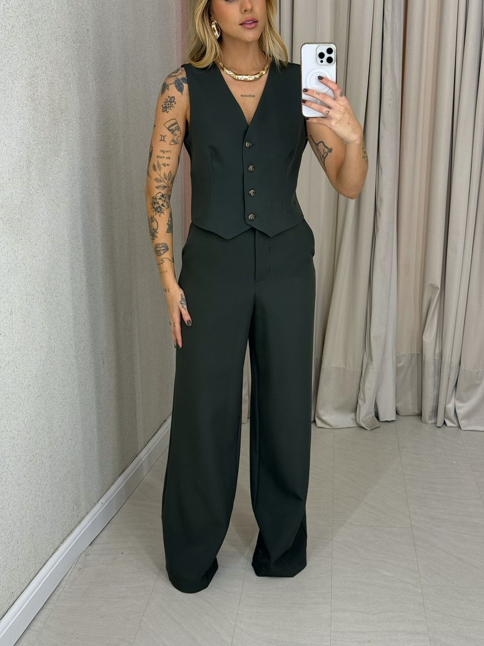 CONJUNTO VIRGÍNIA CALÇA MILITAR