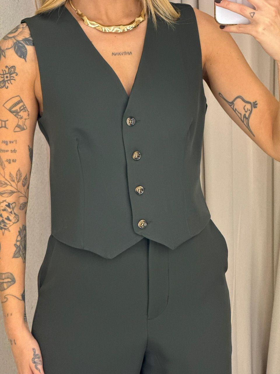 CONJUNTO VIRGÍNIA CALÇA MILITAR