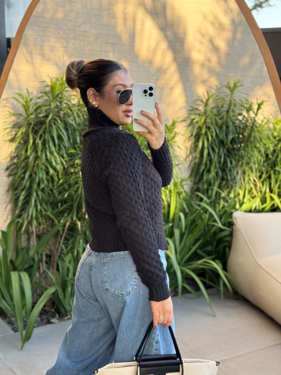 SUÉTER BÁRBARA ZÍPER preto