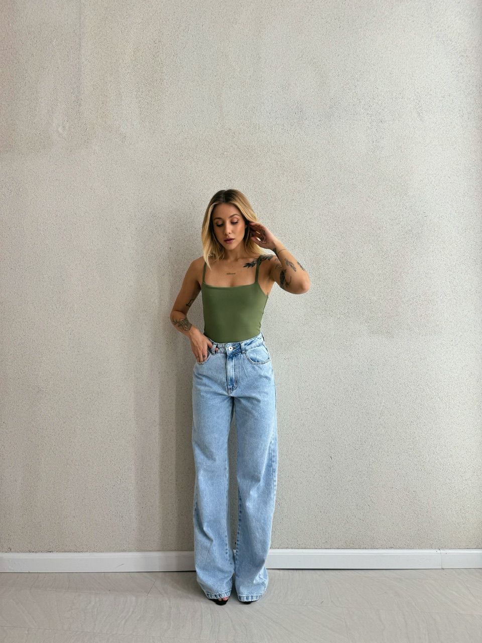 BODY ARIEL ALÇA verde