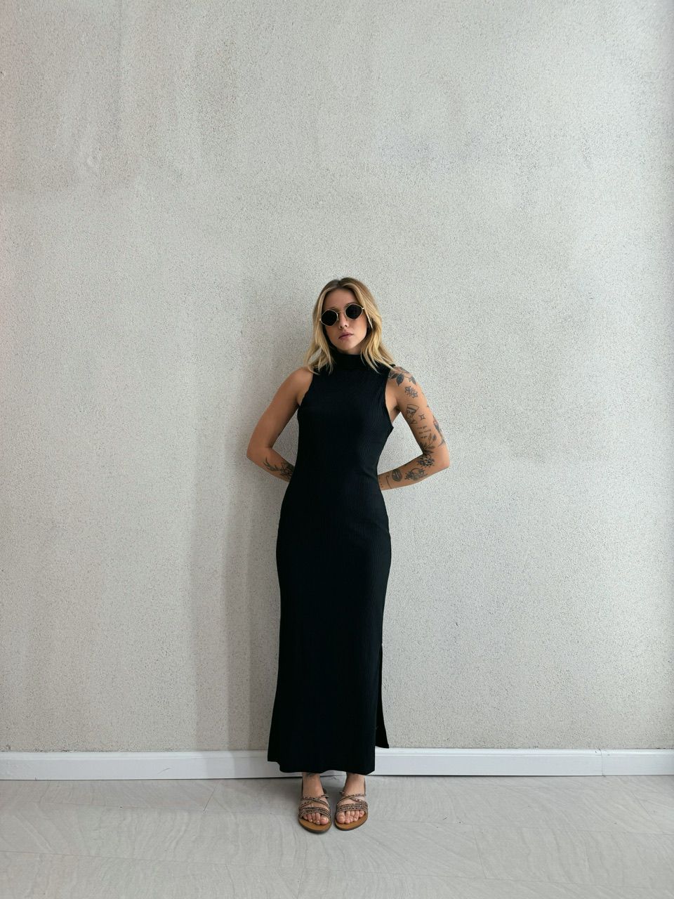 VESTIDO NAYLA CAVADO preto - 0054120032 - CAROLLA FERRARO