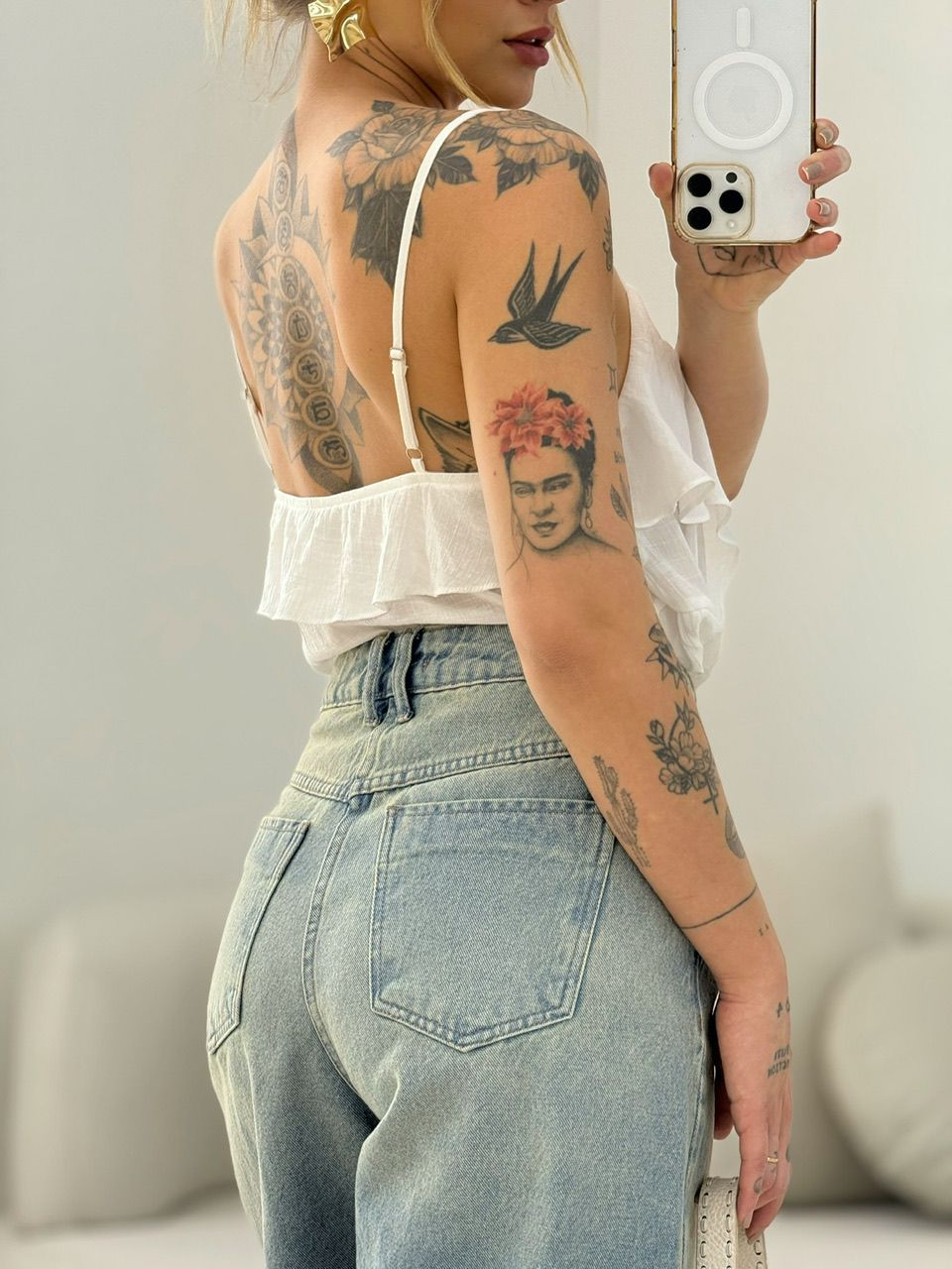 BLUSA MARY ALÇA BABADO OFF