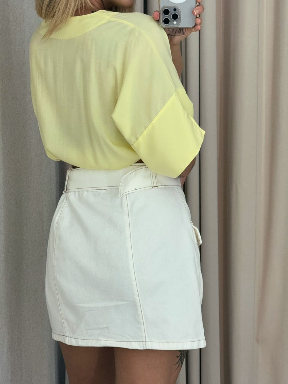 CROPPED RAIENE LISO AMARELO