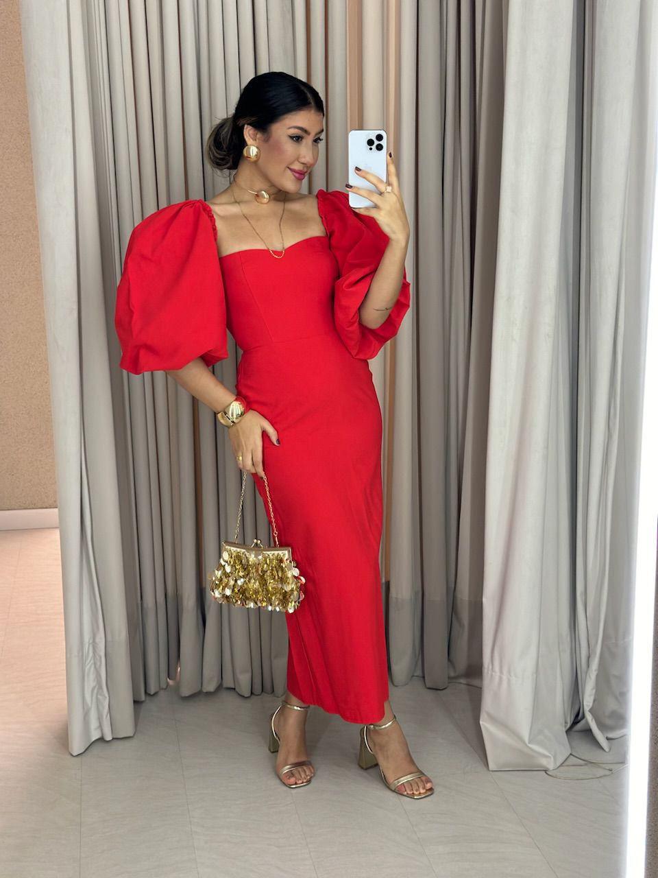 VESTIDO CF CHARLOTTE vermelho - 0056580006 - CAROLLA FERRARO