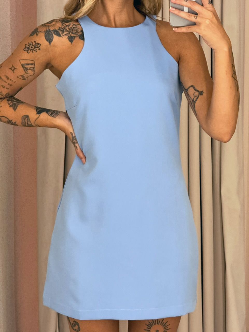 VESTIDO DAY 02 CURTO BABY BLUE