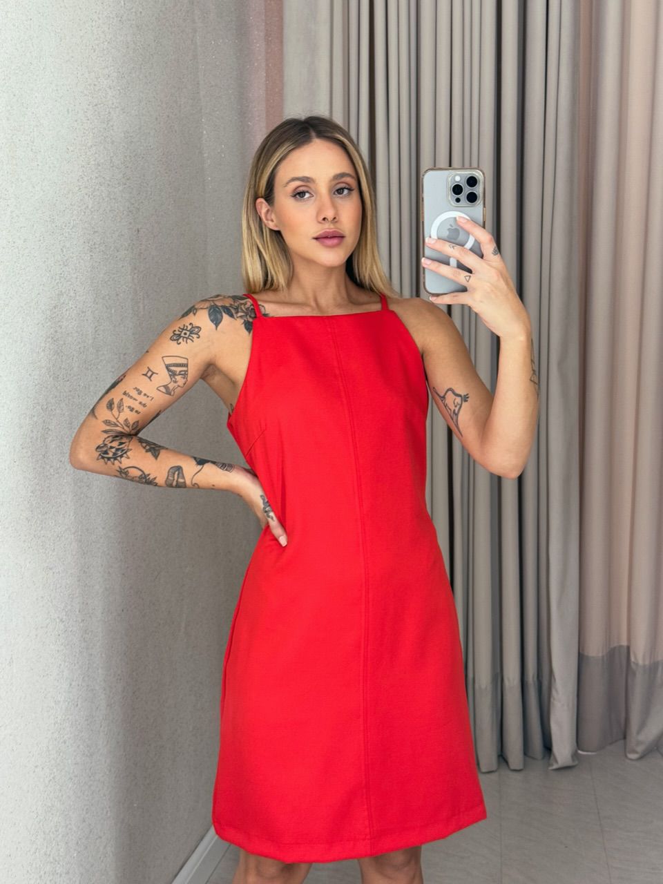 VESTIDO BRÍGIDA ALÇA vermelho