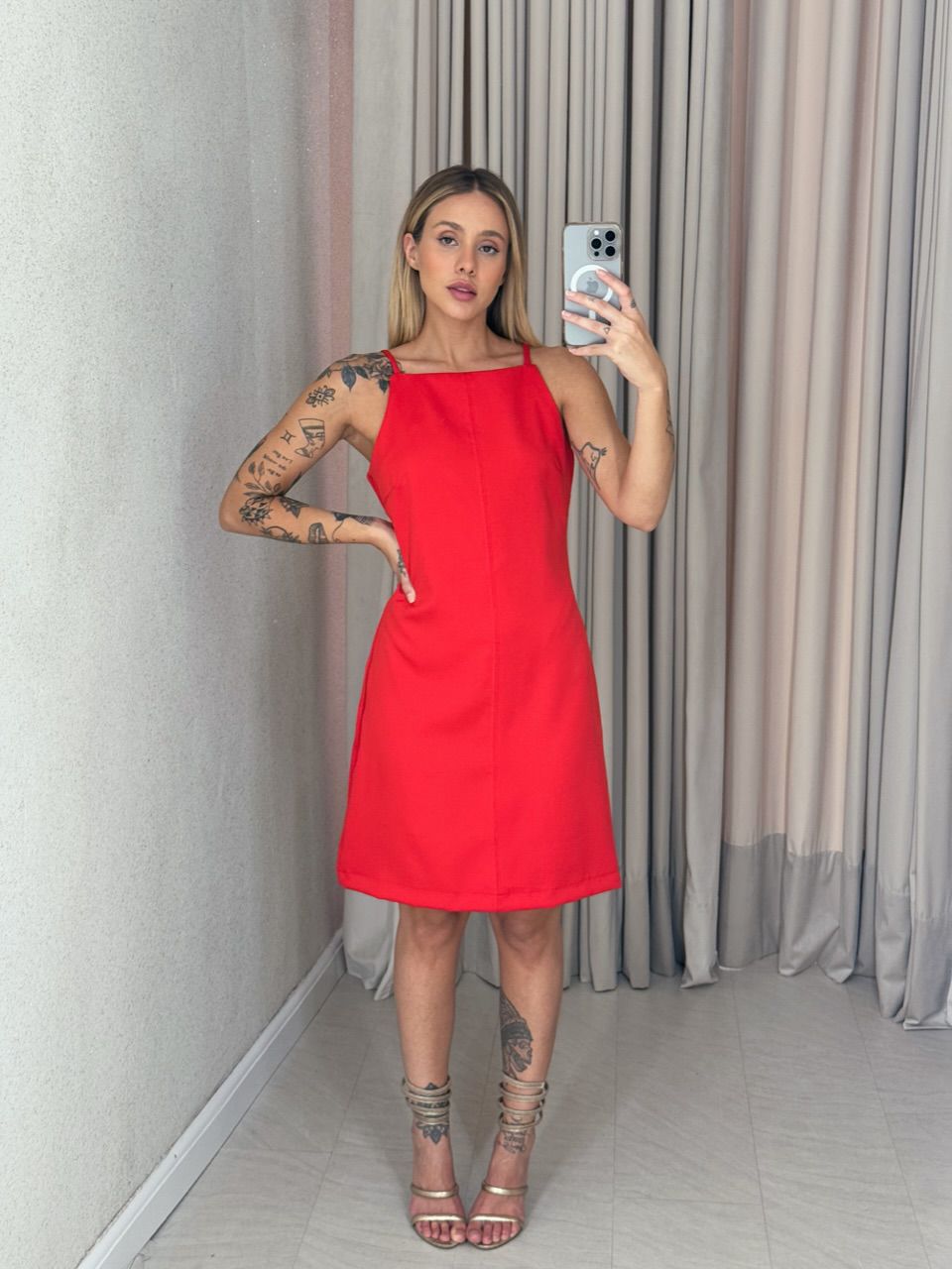 VESTIDO BRÍGIDA ALÇA vermelho