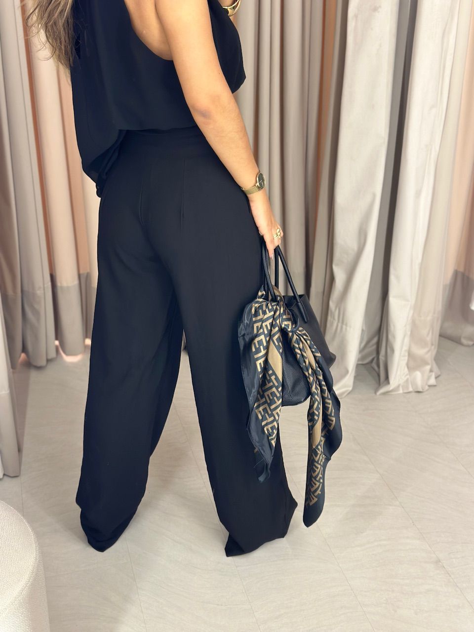 CALÇA CHARLENE PANTALONA Preta