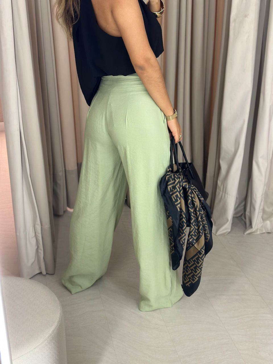 CALÇA CHARLENE PANTALONA verde