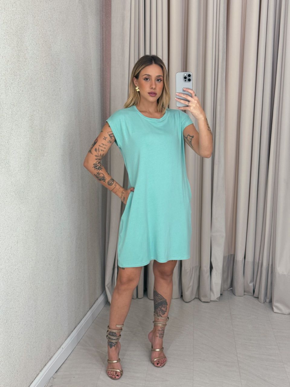 VESTIDO MARIA HELENA CURTO BABY GREEN - 0059850400 - CAROLLA FERRARO