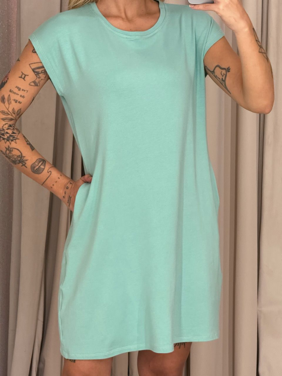 VESTIDO MARIA HELENA CURTO BABY GREEN