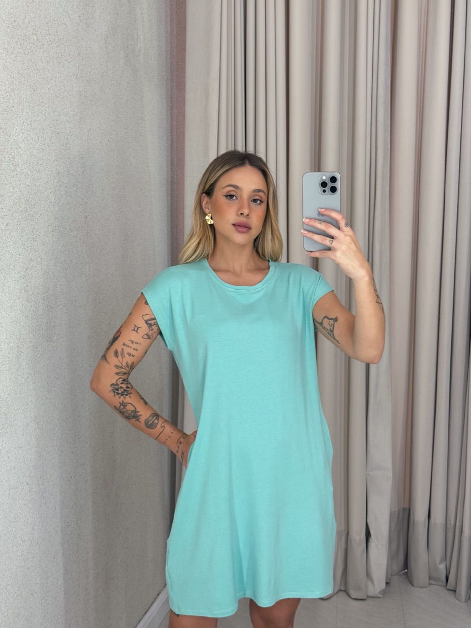 VESTIDO MARIA HELENA CURTO BABY GREEN