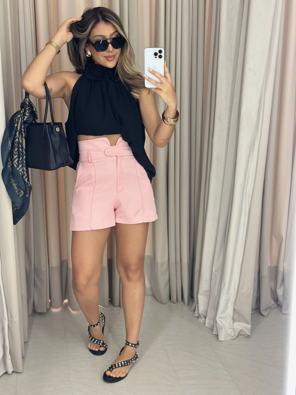 SHORT LAURA Cinto Rose