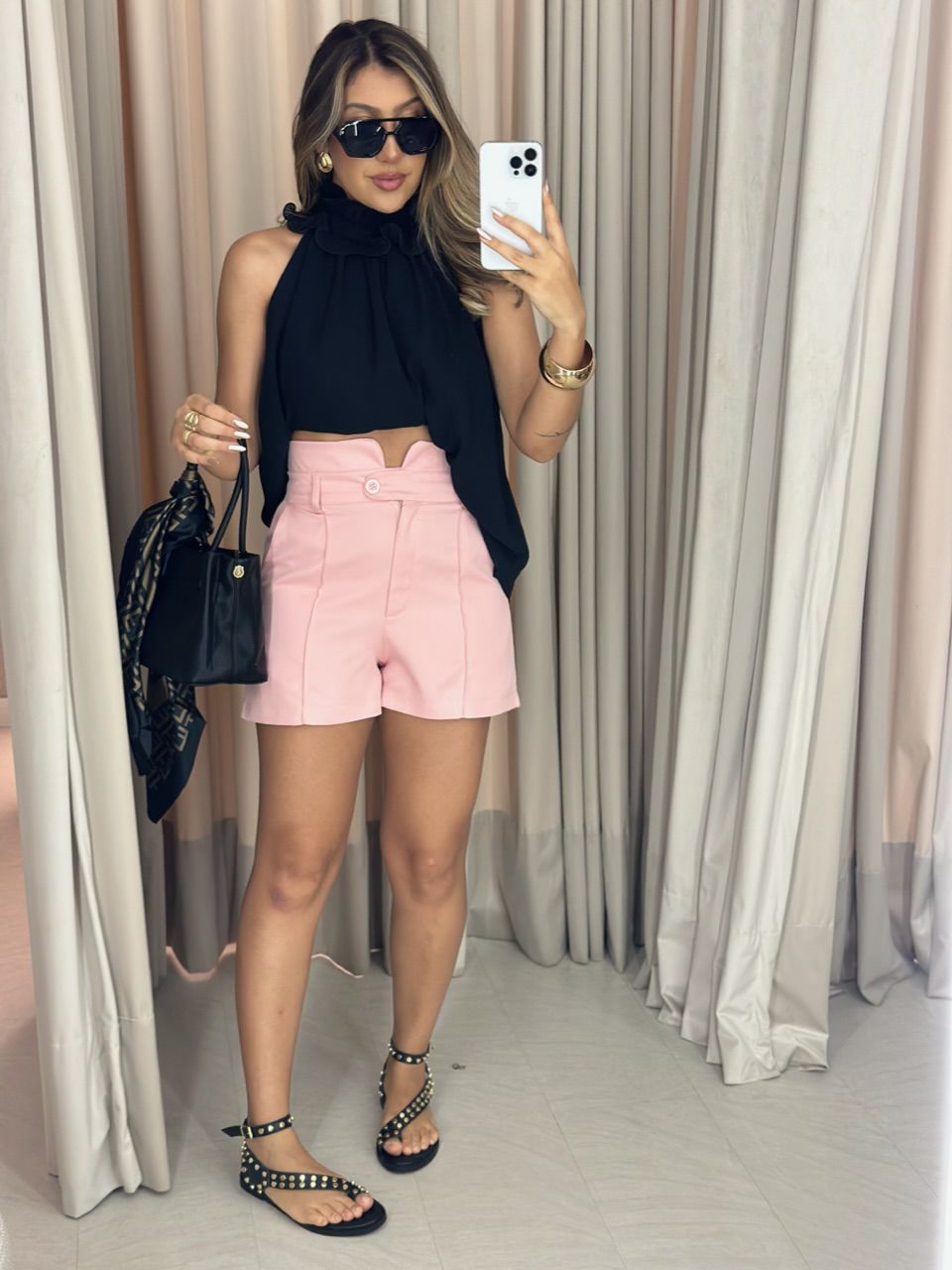 SHORT LAURA Cinto Rose