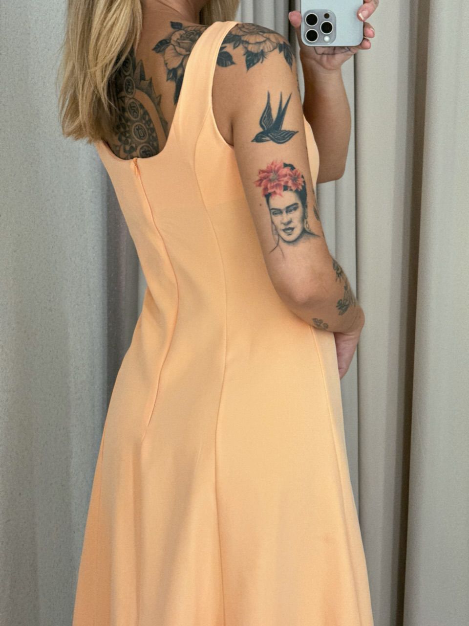 VESTIDO CAROLINE MIDI Pêssego