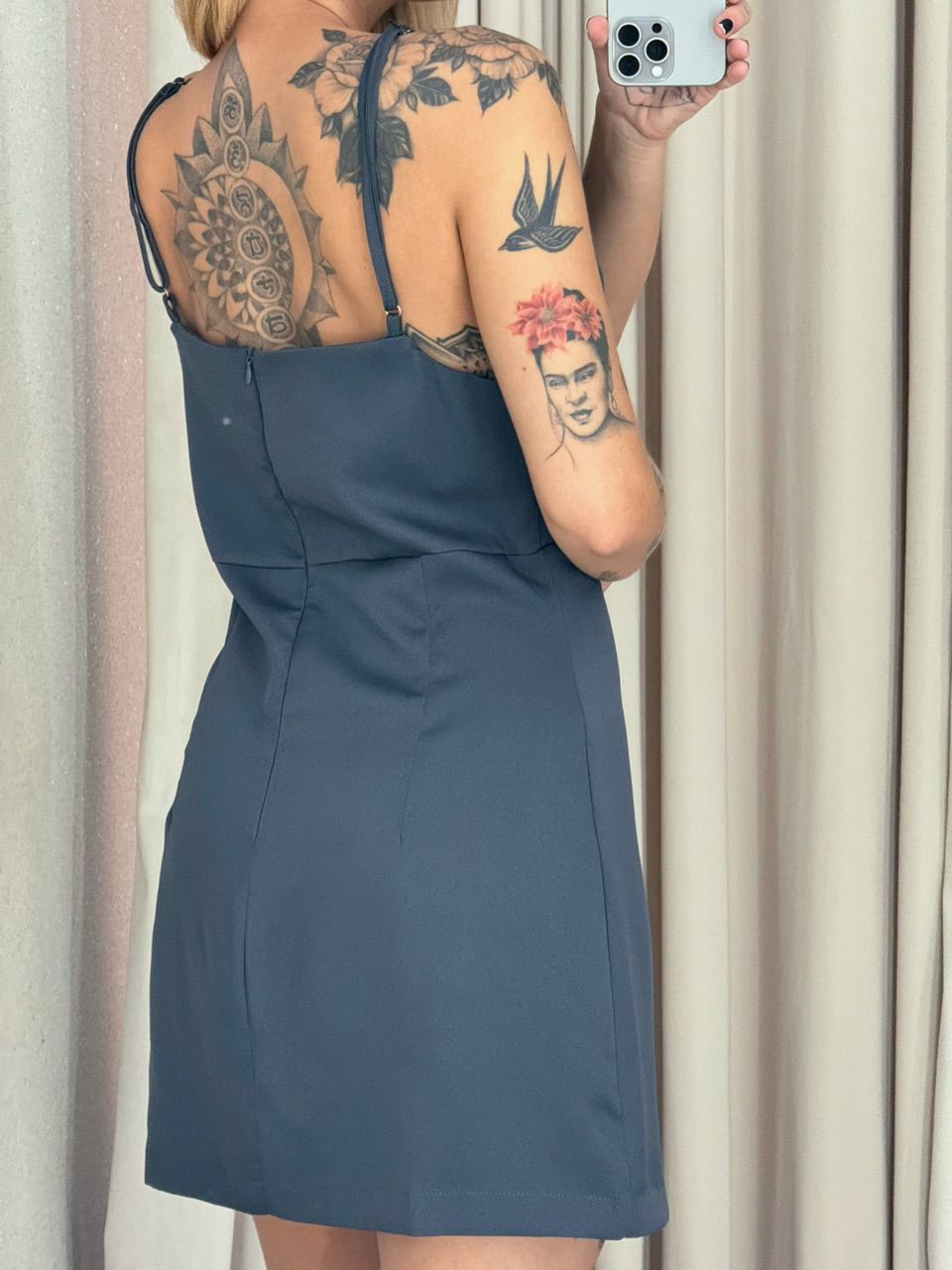 VESTIDO SUSAN ALÇA Cinza
