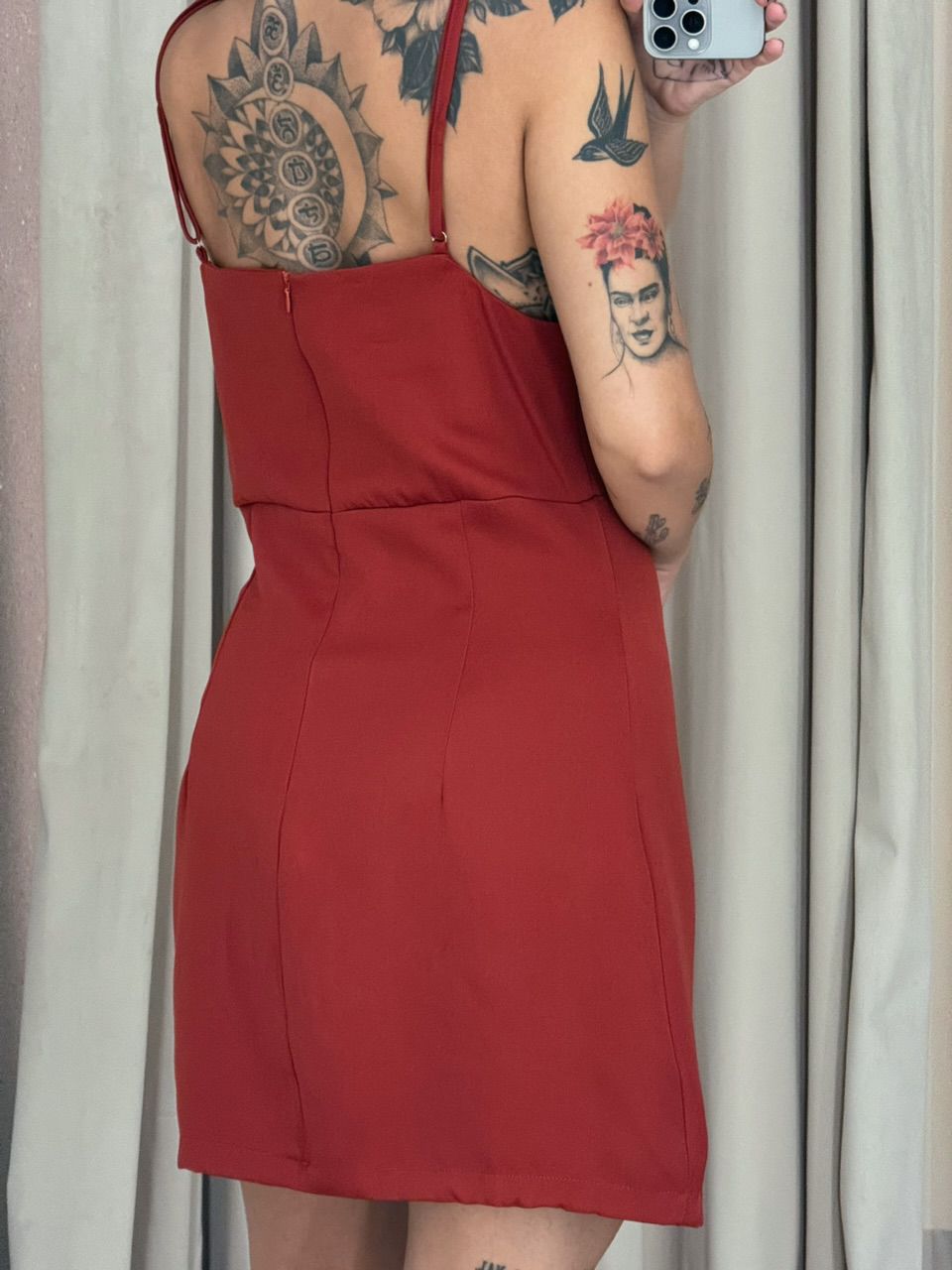 VESTIDO SUSAN ALÇA TERRA COTA 