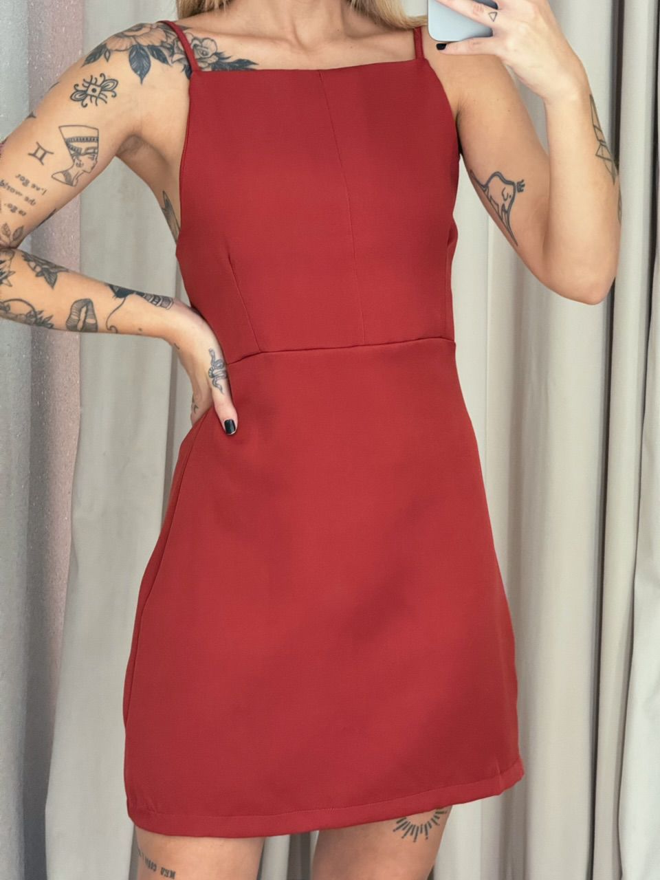 VESTIDO SUSAN ALÇA TERRA COTA 