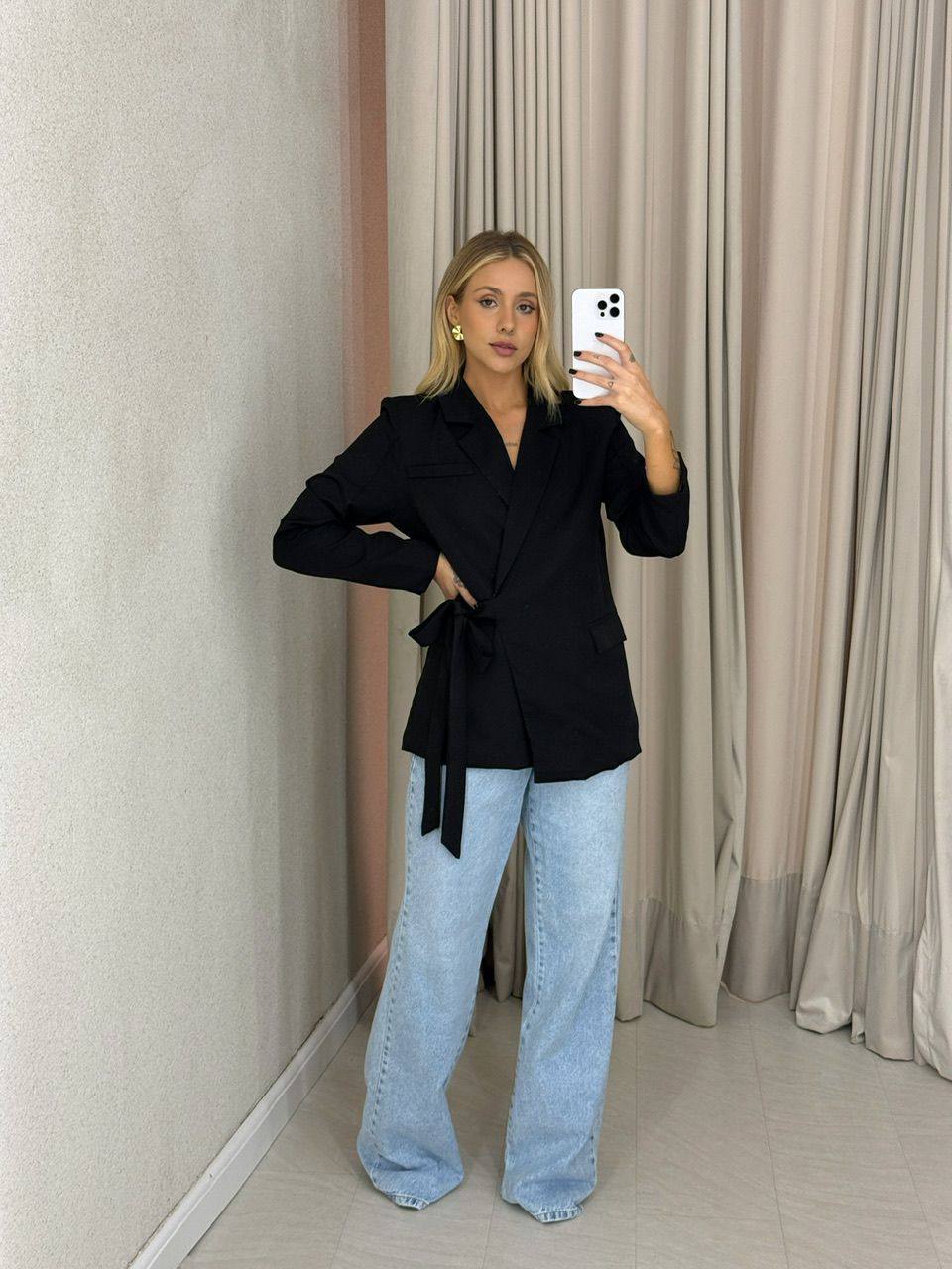 BLAZER ISABELA AMARRAÇÃO PRETO