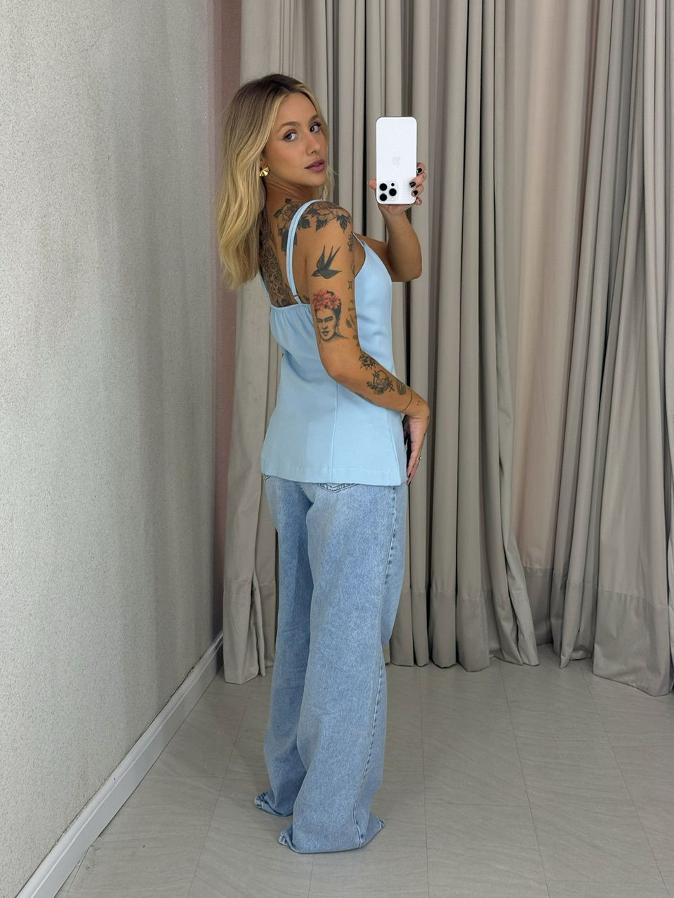 BLUSA FRAN ALÇA AZUL