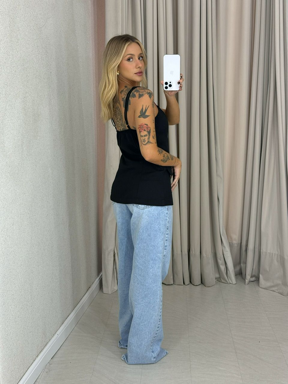 BLUSA FRAN ALÇA PRETA