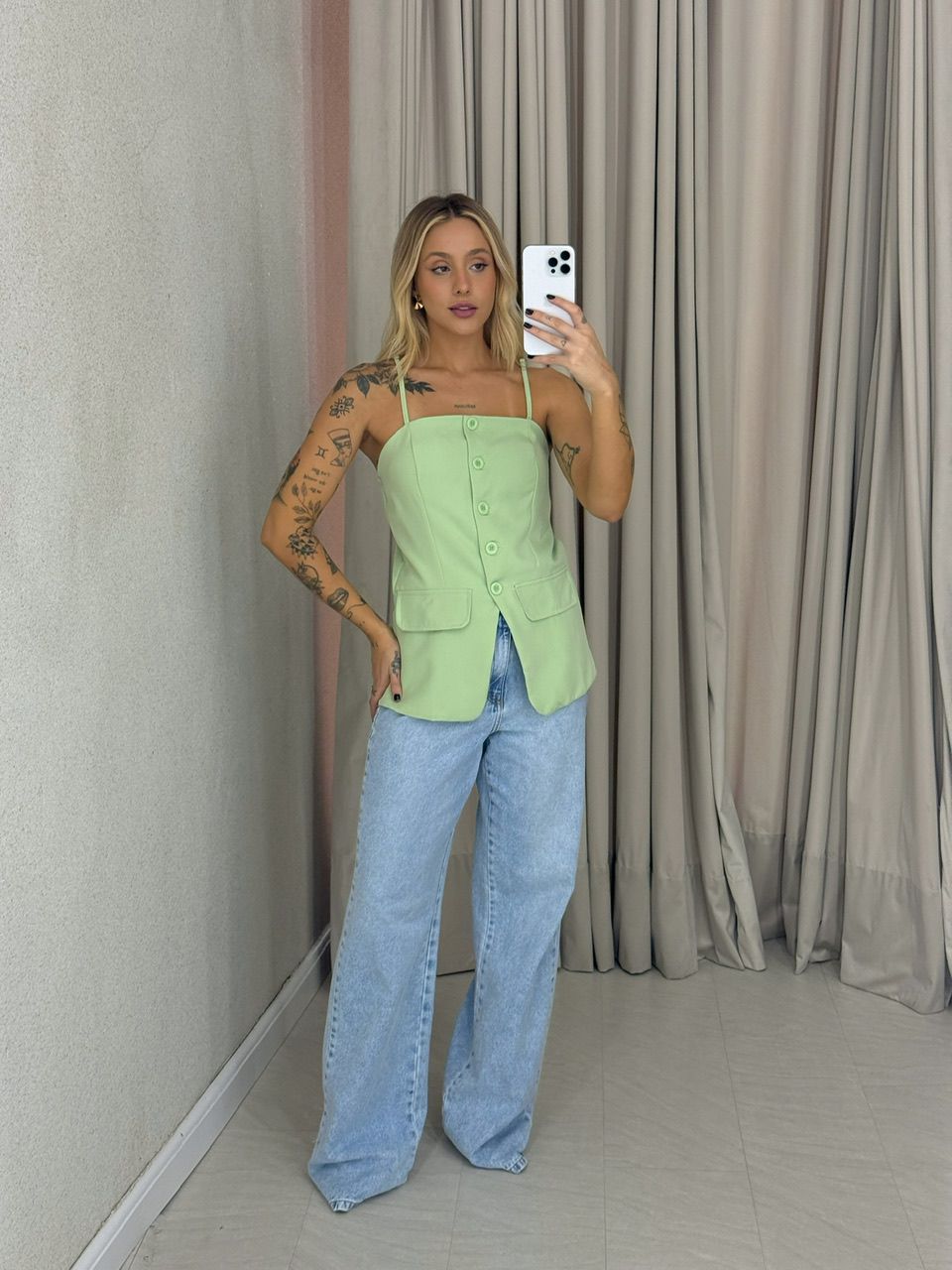 BLUSA FRAN ALÇA VERDE