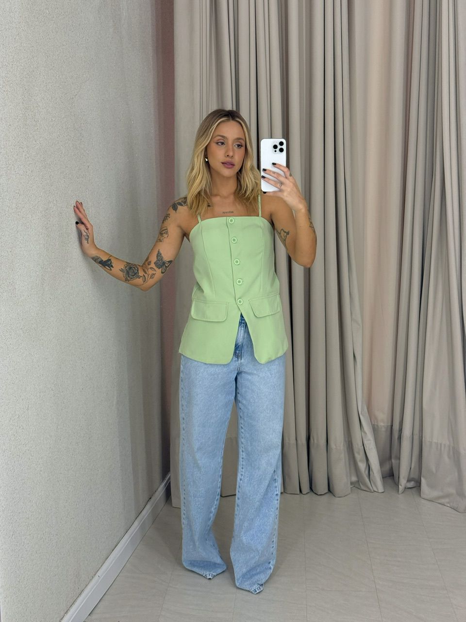 BLUSA FRAN ALÇA VERDE